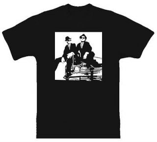 Blues Brothers Retro John Belushi Dan Aykroyd T Shirt