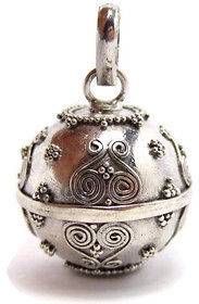 925 Sterling Silver Baby Harmony Ball Chime Bell Pendant Charm 14mm 