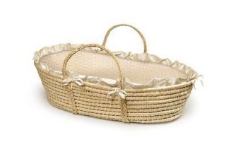 NEW Badger Basket Company Natural Baby Moses Basket   Ecru/Beige 