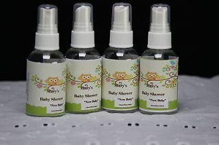 Baby Shower Favor Owl Linen Room Spray 2 oz New Baby Scent