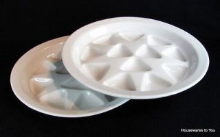   Culinaire 2 White Porcelain 12 Escargot Snail Dish Plate Baking Molds