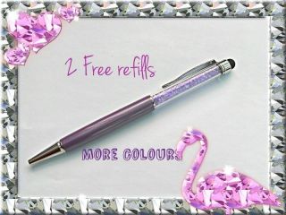   Crystal,Crystalline Ballpoint pen,Black Biro,stylus,Free Refill