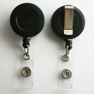 Retractable Reel ID Badge Key Card Lanyard Name Tag Holder with Belt 