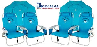 Tommy Bahama Backpack Cooler Beach Chairs & Two 7 Beach Umbrella 