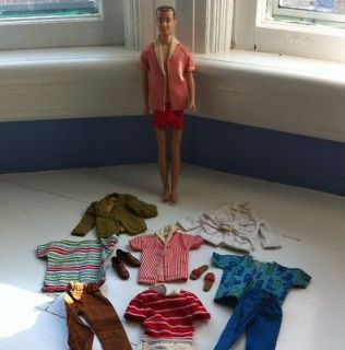 Childhood Doll 1960 Ken Barbie Boyfriend With Label And Cut Sew 
