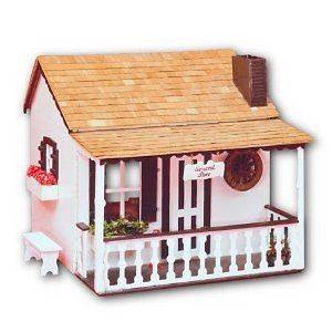 Kids Wooden 1 Room Dollhouse Building Kit Affordable Wood Doll House 