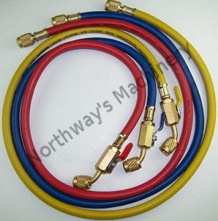   36 Hoses with Compact Ball Valve Metal Handles Approved for R410A
