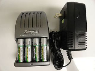   CH15MN 15 MINUTE AA/AAA NiMH BATTERY CHARGER + 4 AA BATTERIES