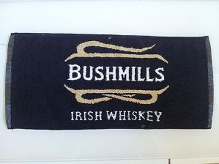 BUSHMILLS IRISH WHISKEY BAR TOWEL  NEW  PERFECT FOR YOUR HOME BAR