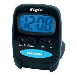   Elgin 3502E LCD Travel Alarm Clock Battery Powered Alarm Clock 3502