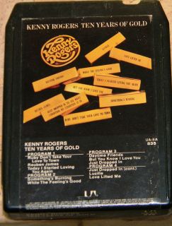 KENNY ROGERS TEN YEARS OF GOLD TESTED 8 TRACK TAPE NEW PAD
