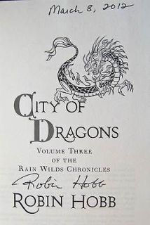CITY OF DRAGONS by Robin Hobb (2012)SIGNED*1st/1st*FREE USPS tracking 