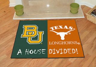 Baylor Bears   Texas Longhorns All Star House Divided Rug Fanmats