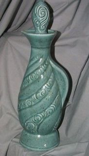1966 Jim Beam Dated Regal China Turquoise Blue Swirl Decanter / Bottle