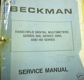 BECKMAN 300 & 3000 HD Series Digital Multimeters Manual