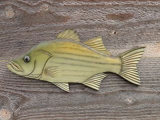 20 WHITE BASS STRIPER CHAINSAW WOOD CARVED LAKE FISH MOUNT CABIN 