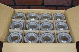 NEW 12 Count Box of Bean Pot Glass 9oz Candle Jars with Caution Labels 
