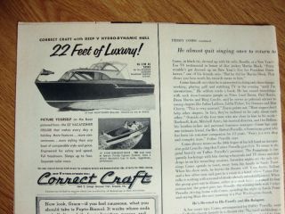 1957 Correct Craft Vacationer Deluxe Atom Boats Ad