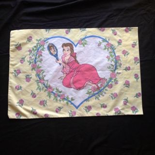 Disney Princess Belle Pillow Case Beauty and the Beast Roses