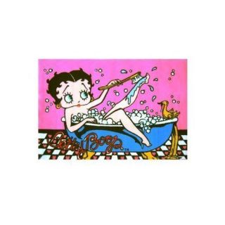 Betty Boop in Bath Tub Area Rug Three Sizes Available