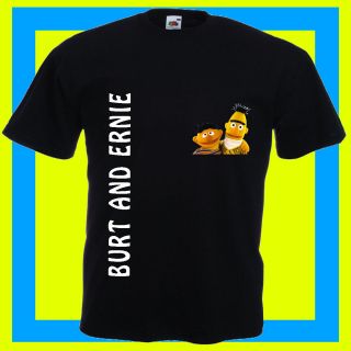 BERT AND ERNIE RETRO T SHIRT ALL SIZES COLOURS AVAILABLE