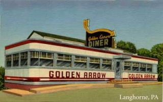 Langhorne PA Golden Arrow Diner Postcard Print