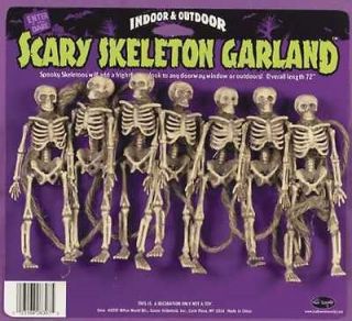 Halloween Decoration Scary Skeleton Garland Prop Decor NEW