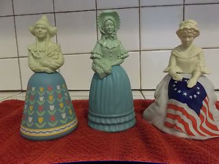   of 3 Avon Cologne figures Victorian Charisma, Dutch Maid, Betsy Ross