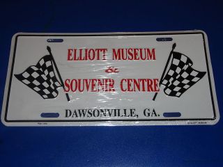 Bill Elliott Museum & Souvenir Centre License Plate NEW Dawsonville GA