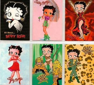 Betty Boop Full 72 Card Base Set of Trading Cards from Dart Flipcards