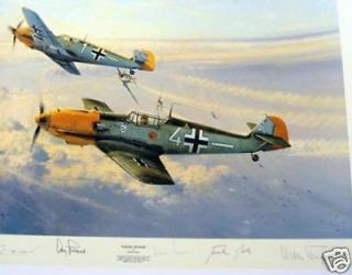   Me109 Battle of Britain Galland Robert Taylor Signed Aviation Art