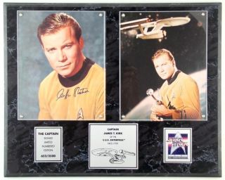 Star Trek QVC Signed Plaque William Shatner James T Kirk LE Autograph 