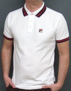 Fila Vintage Settanta Borg BJ Match Polo Shirt White S,M,L,XL,2XL