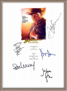 HARRISON FORD SEAN CONNERY SIGNED X5 INDIANA JONES 3 LAST CRUSADE 