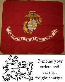 Blanket U S Marine Corps USMC emblem 50x60 NEW Fleece