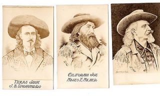 Rawson Cabinet Post Cards California Joe Texas Jack Buffalo Bill