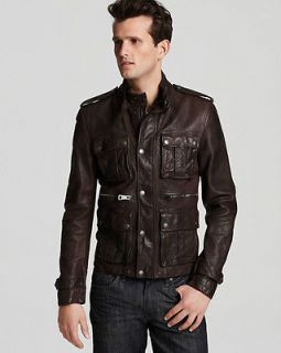   Brit Branford Black Leather Slim Fit Jacket XS (S) Bloomingdales