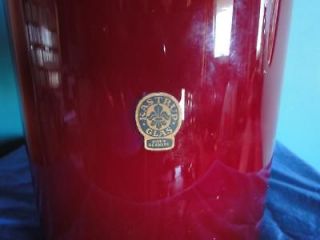 denmark glass kastrup glas vtg deep red bourdeaux vase