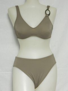 Aquasuit by La Perla Size 8 Taupe 2 Piece Swimsuit NWT Bikini
