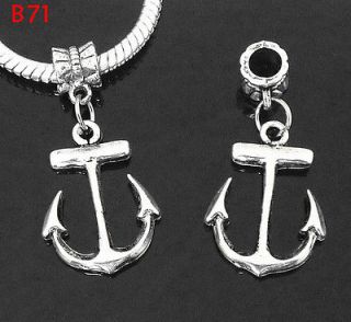 NEW Charms 10pcs Tibetan Silver 3D Anchor Dangle Beads Fit Charms 