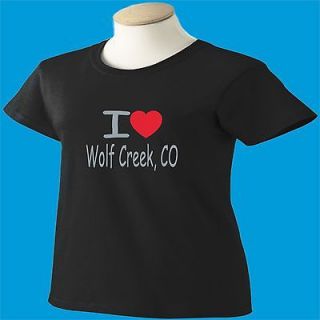Shirt Womens I Love Wolf Creek Colorado Ski Resort Ladies Heart NY