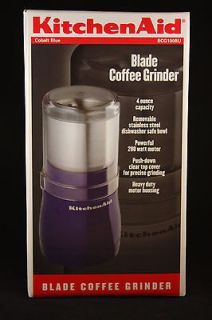 New KitchenAid Blade Coffee Grinder BCG100BU 4oz, 200 watt, diswasher 