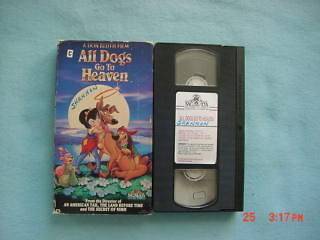 Don Bluth Film ALL DOGS GO TO HEAVEN vhs 1989 family children kids