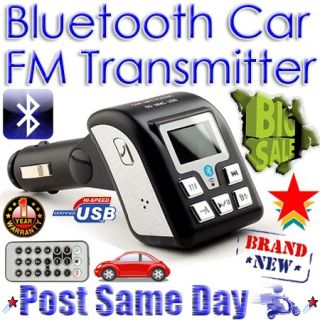 Car Van Bluetooth Wireless FM Radio Transmitter  Player Remote 