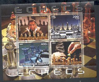 CHESS,FAMOUS PLAYERS on SHEET 4 STAMPS,MNH,Min​t,#V2