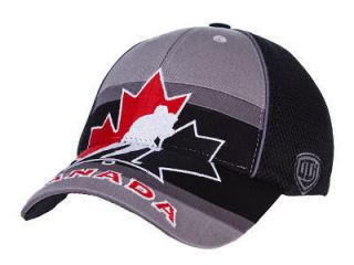 OLD TIME HOCKEY NHL TEAM CANADA ECLIPSE GRAY/BLACK MESH BACK HAT CAP 