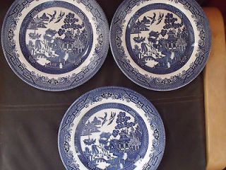 churchill blue willow dinner plate in Blue Willow