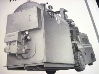 Vintage image of Kewanee Fire Box Package Boiler on Forklift 1958 