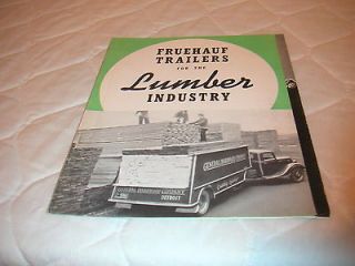 1937 FRUEHAUF TRAILERS FOR THE LUMBER INDUSTRY SALES BROCHURE
