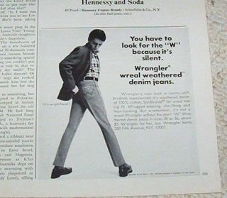 1966 ad Wrangler denim Jeans Blue Bell vintage PRINT AD
